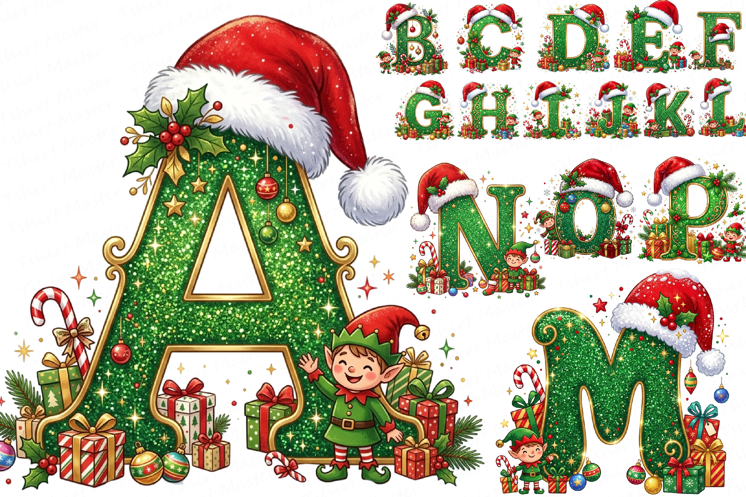 Christmas Alphabet Gold Letters Png Bund