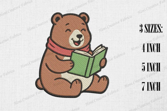 Cute Bear Loves Reading
