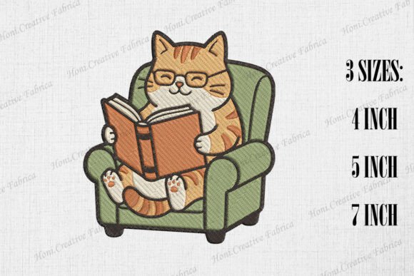 Cute Cat Loves Reading