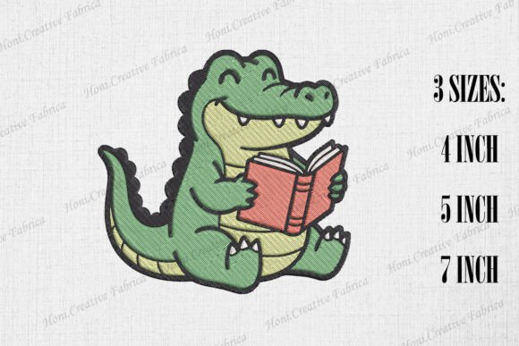 Cute Crocodile Loves Reading