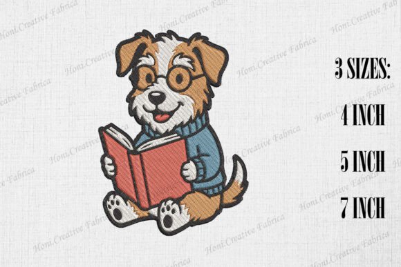 Cute Dog Loves Reading