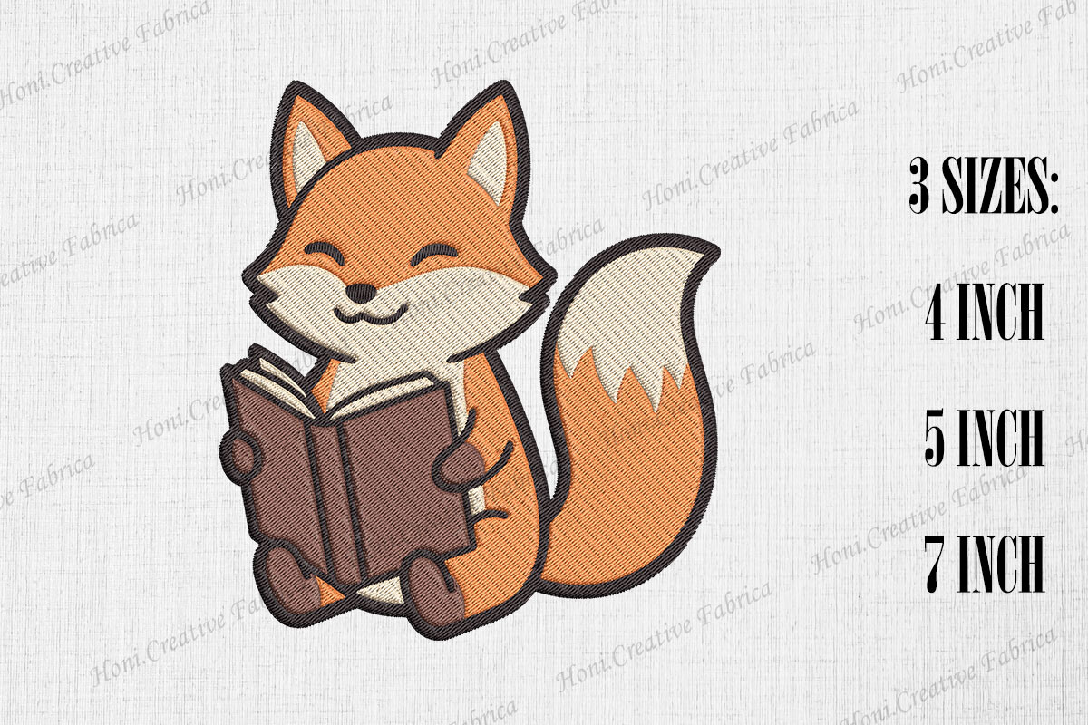 Cute Fox Loves Reading