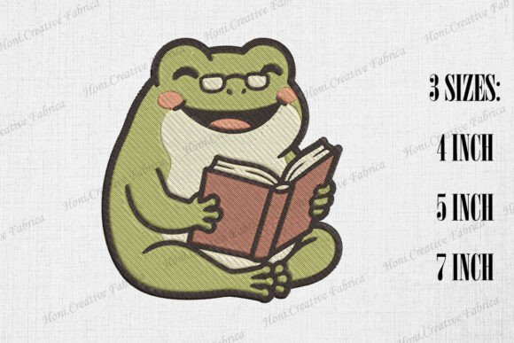Cute Frog Loves Reading