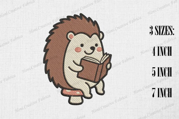 Cute Hedgehog Loves Reading