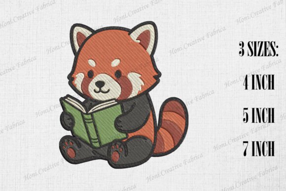 Cute Red Panda Loves Reading