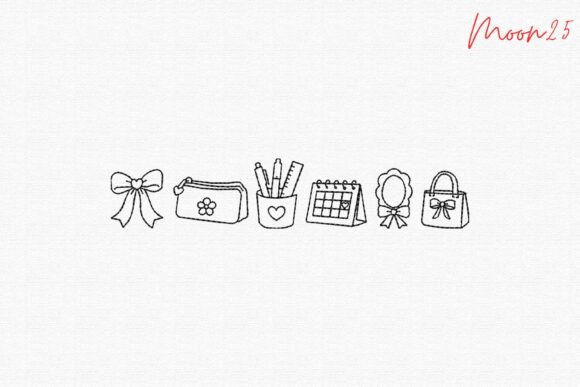 Cute School Essentials Doodle Collection