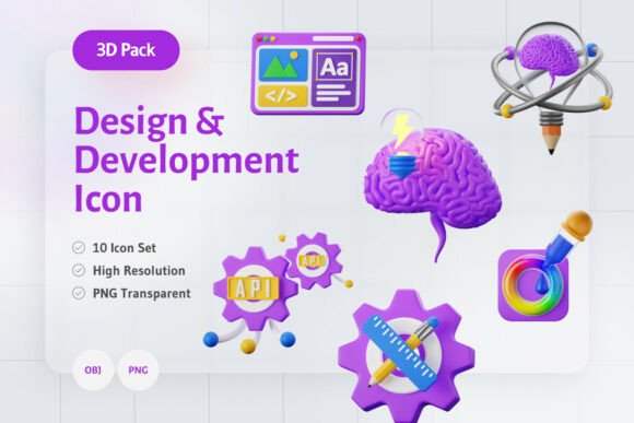 Design & Development 3D Icon Pack