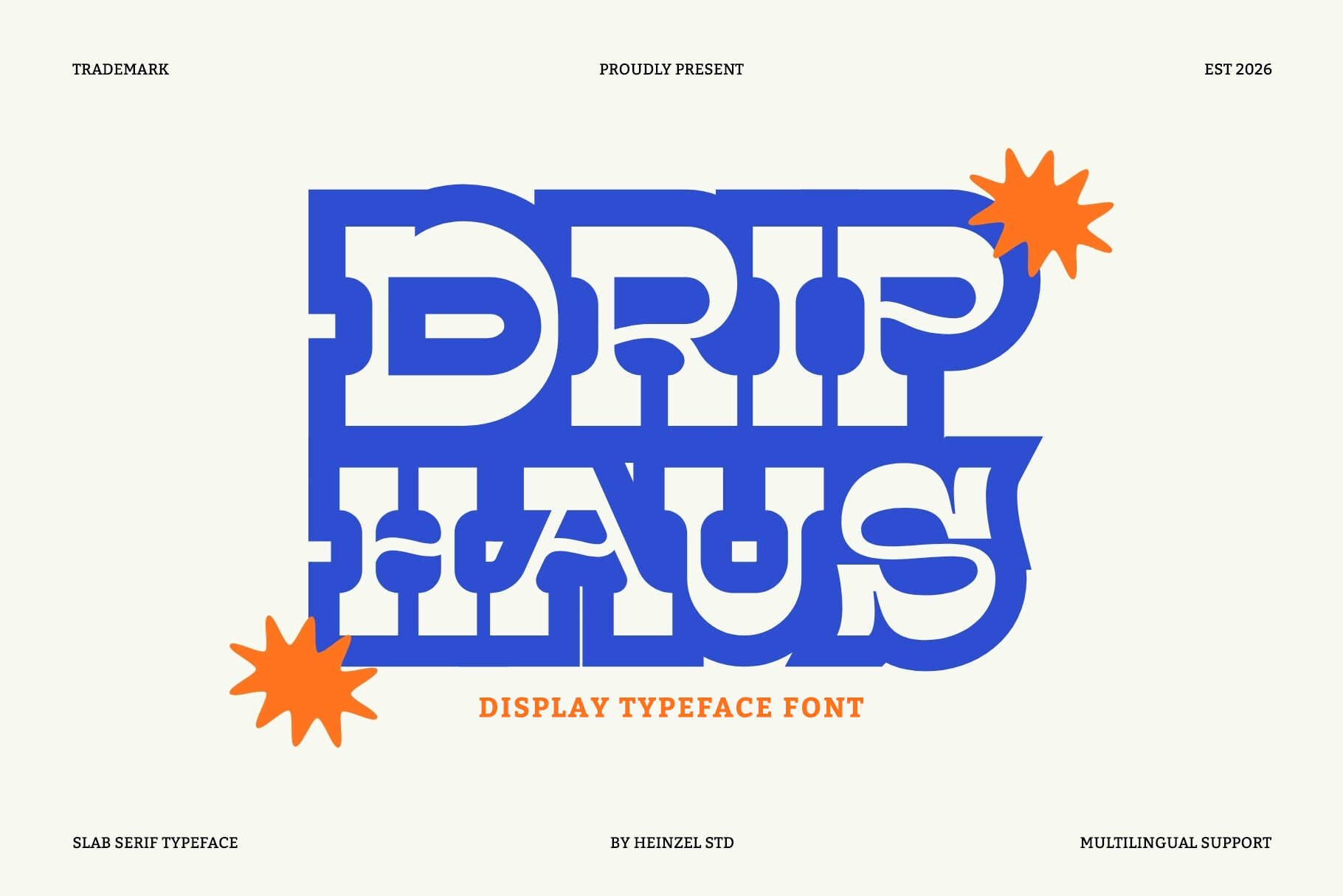 Drip Haus preview, display lettering with drips