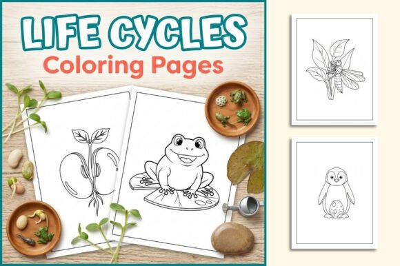 Life Cycles Coloring Pages Activity