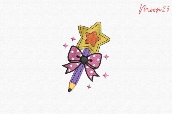 Magic Star Wand with Cute Bow Sparkles