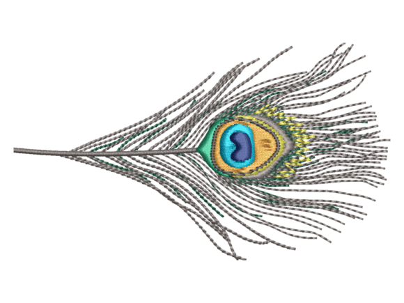 Peacock Eye Feather Embroidery
