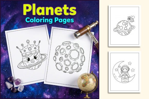 Planets Coloring Pages Worksheets