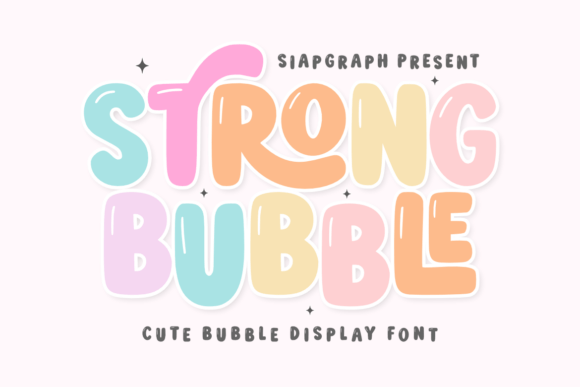 Preview specimen of Strong Bubble display font