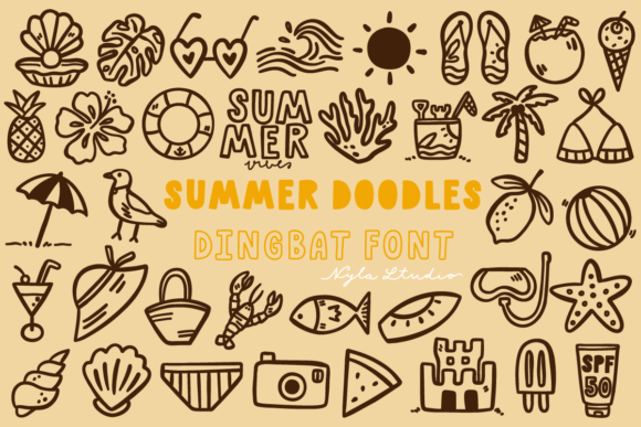 Preview of Summer Doodles dingbat font