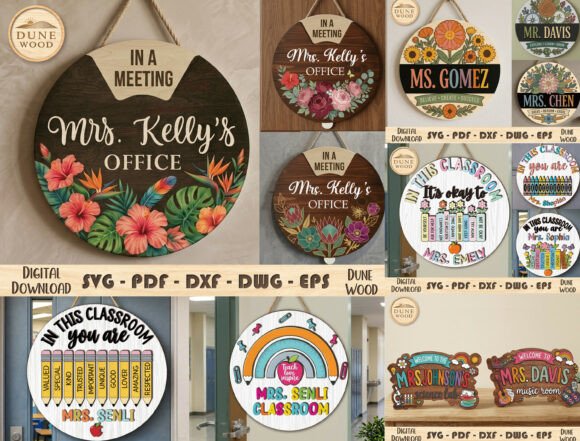 Teacher Door Sign SVG Bundle