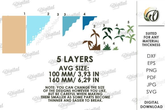 3D Paper Layered Artworks Bundle — photo 3