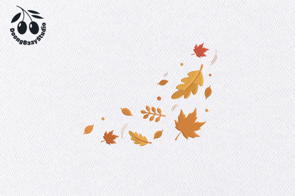 Autumn Leaves Embroidery Design