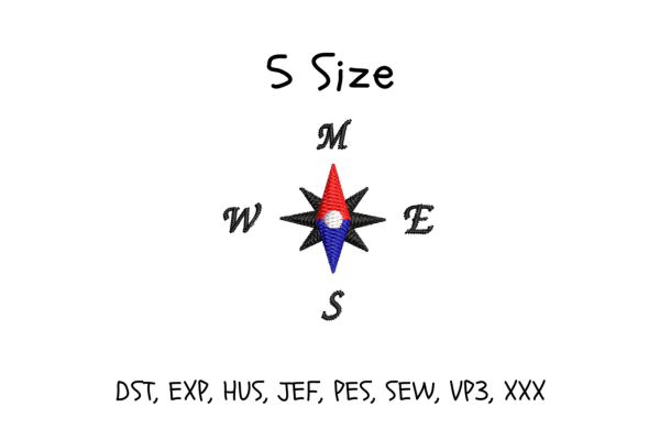 Compass Embroidery Design