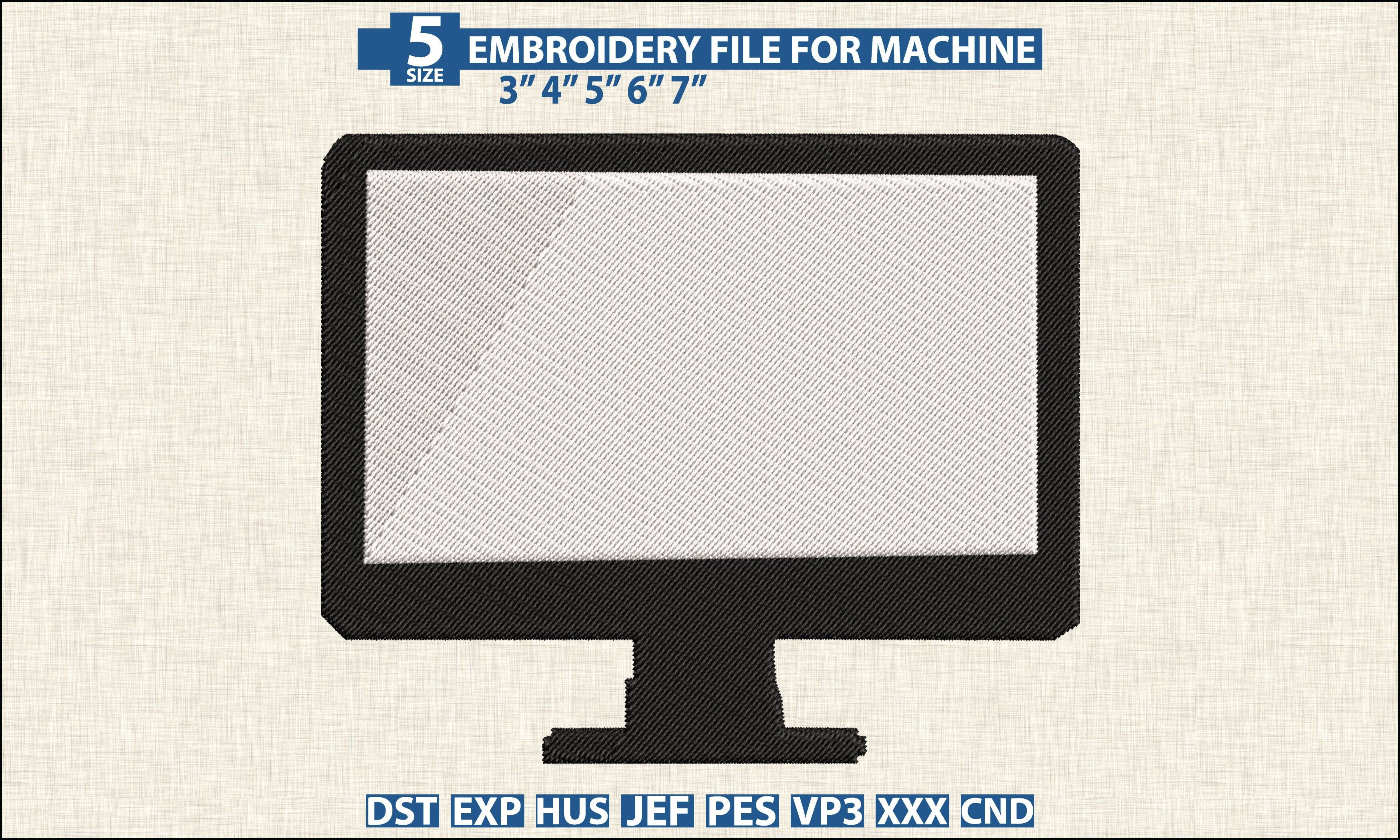 Computer Monitor DST PES Embroidery File