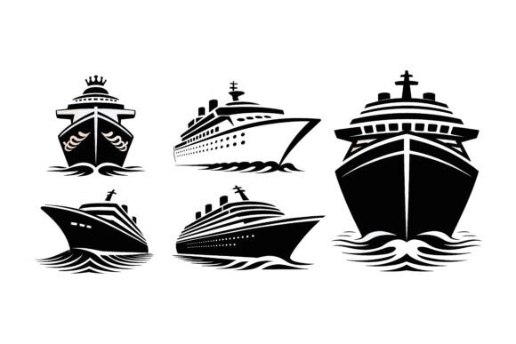 Mega Cruise Ship Vector Collection Graphic by TEE VIBE · Creative Fabrica