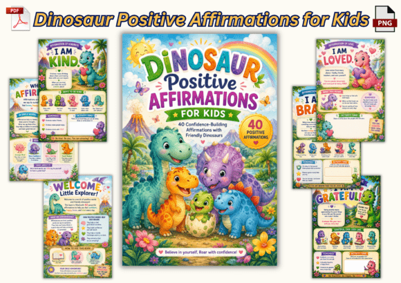 Dinosaur Positive Affirmations for Kids