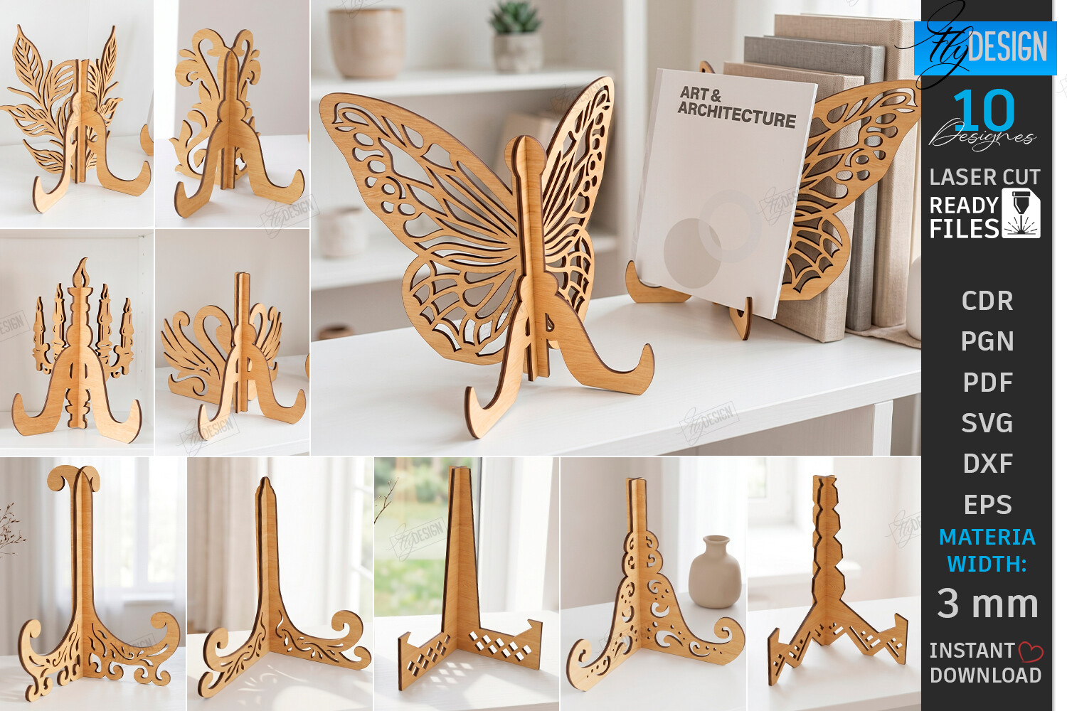 Easel Plate Stand Laser Cut Bundle | CNC