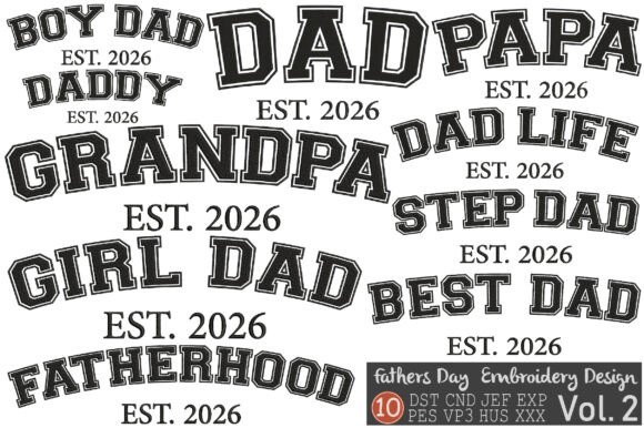 Father's Day Embroidery Bundle Vol 2