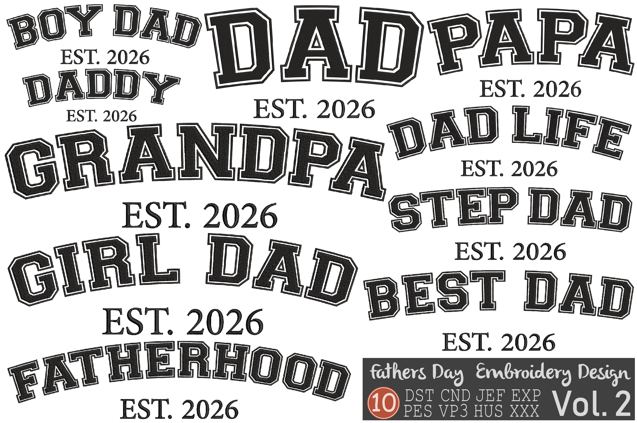 Father's Day Embroidery Bundle Vol 2