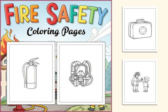 Fire Safety Coloring Pages for Kids
