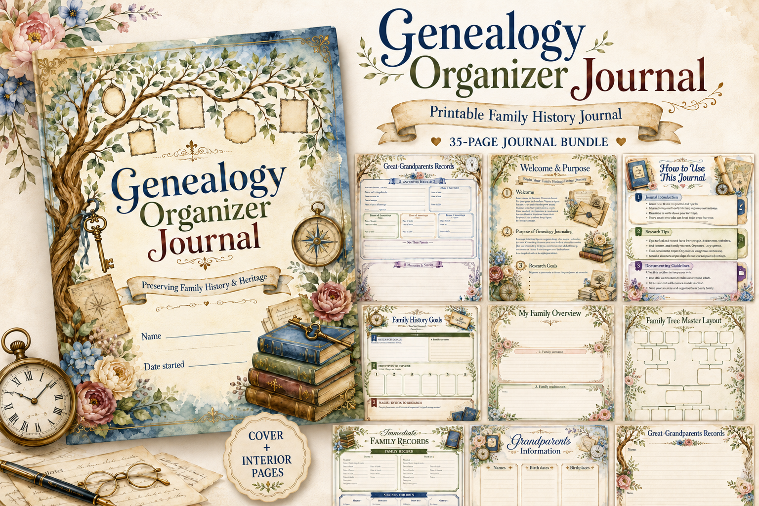 Genealogy Organizer Journal