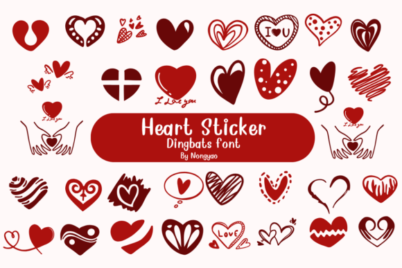 Preview of Heart Sticker dingbat font