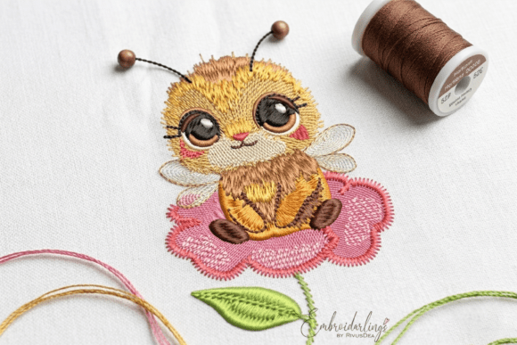 Honey Bee Embroidery Designs File