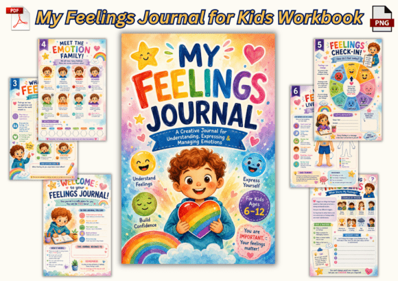 My Feelings Journal for Kids Workbook