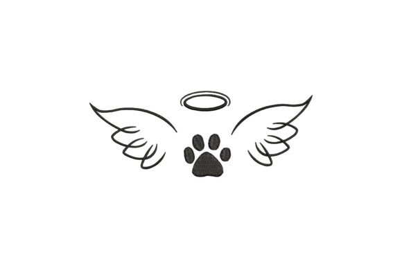 Paw Print Angel Wings