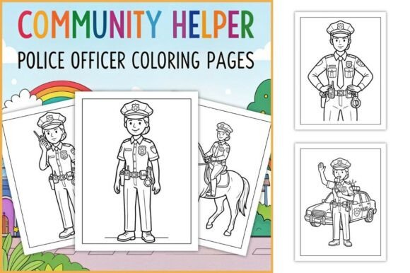 Police Officer Coloring Book for Kids