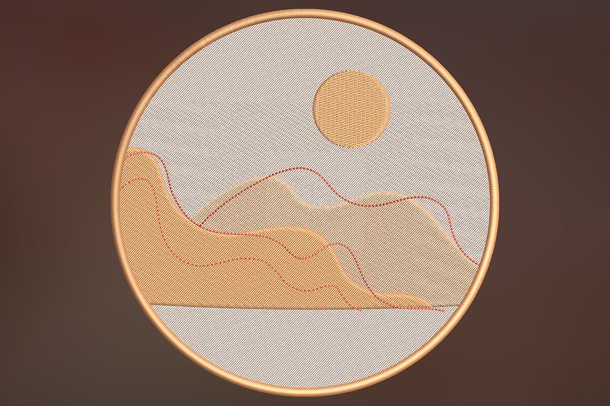 Sunrise Embroidery Design