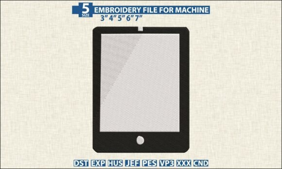 Tablet Embroidery DST PES Pattern File