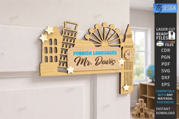Teacher Door Corner Laser Cut | School