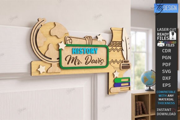 Teacher Door Corner Laser Cut | School