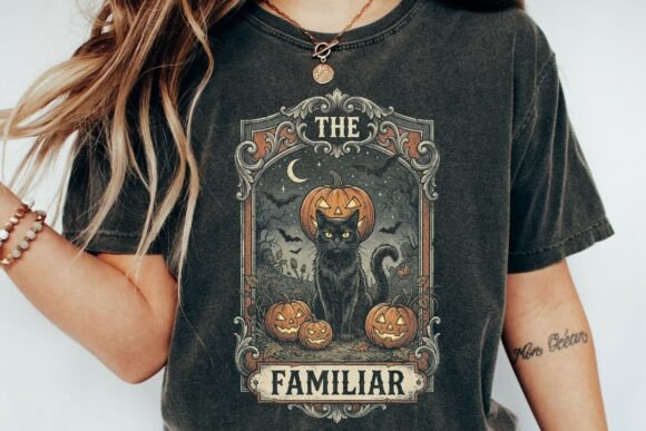 The Familiar Black Cat Halloween Art silhouette SVG for Cricut
