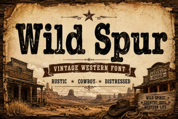 Wild Spur Slab Serif Font By Bundle