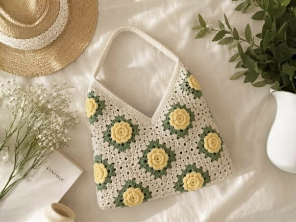 Yellow Rose Crochet Purse Pattern