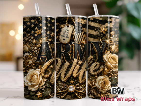Army Wife Tumbler Wrap