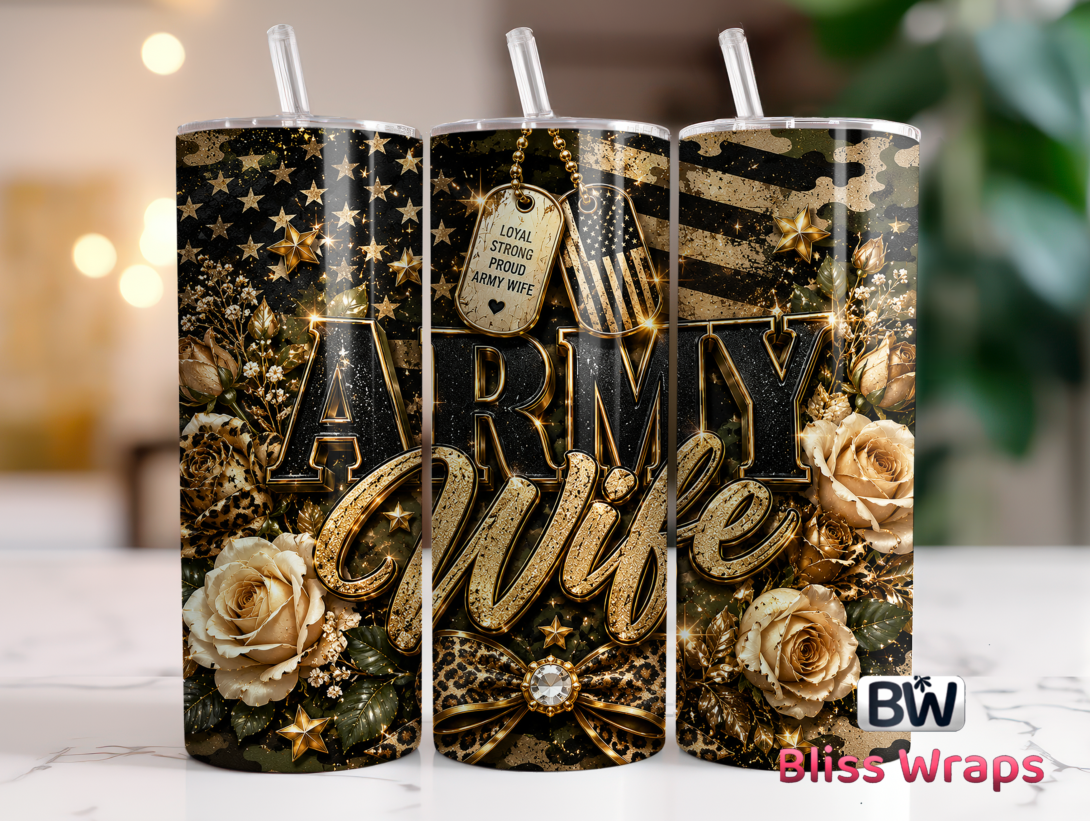 Army Wife Tumbler Wrap