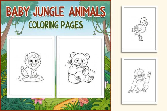 Baby Jungle Animals Coloring Pages