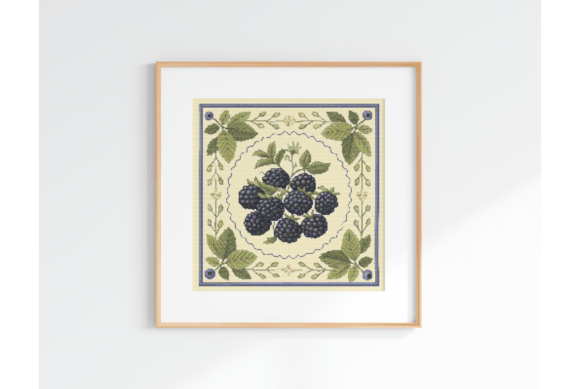 Blueberry Cross Stitch Pattern
