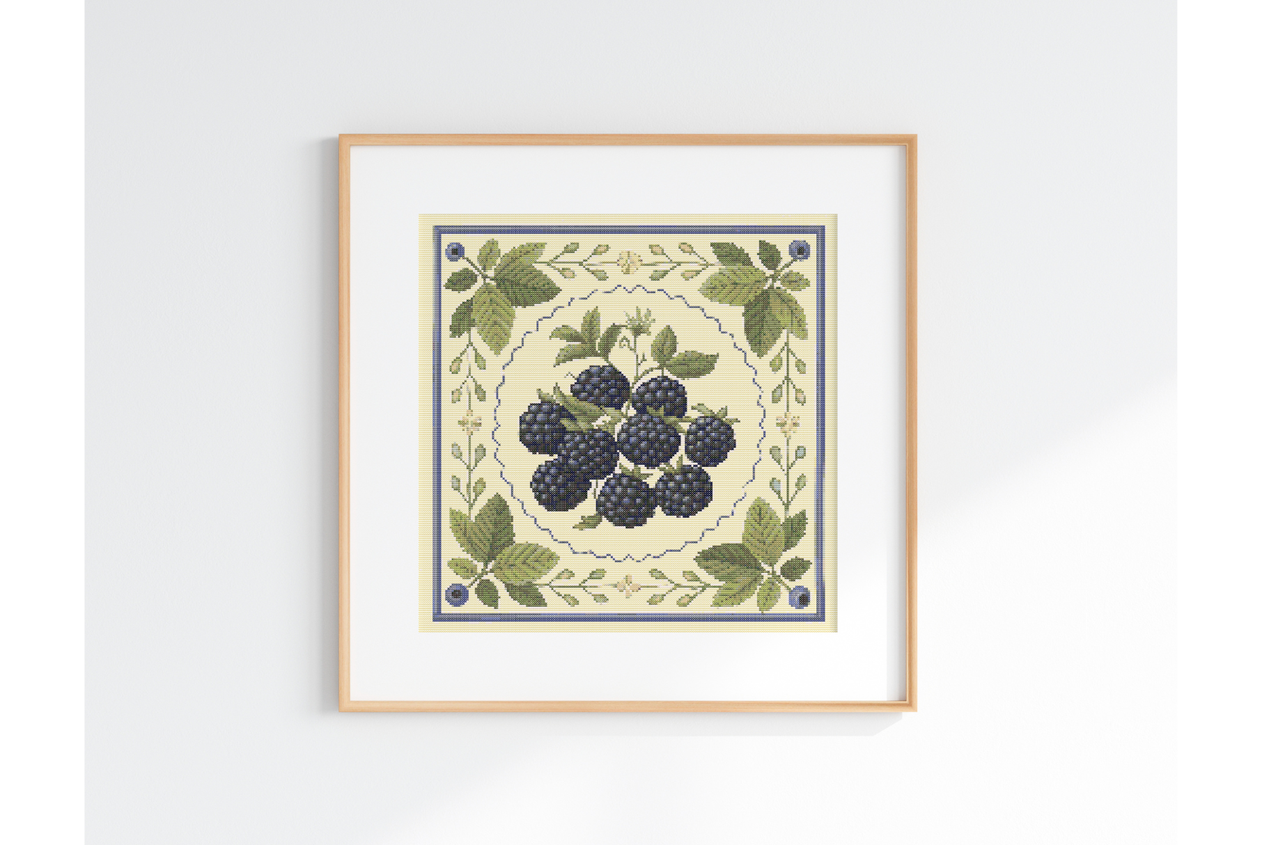 Blueberry Cross Stitch Pattern