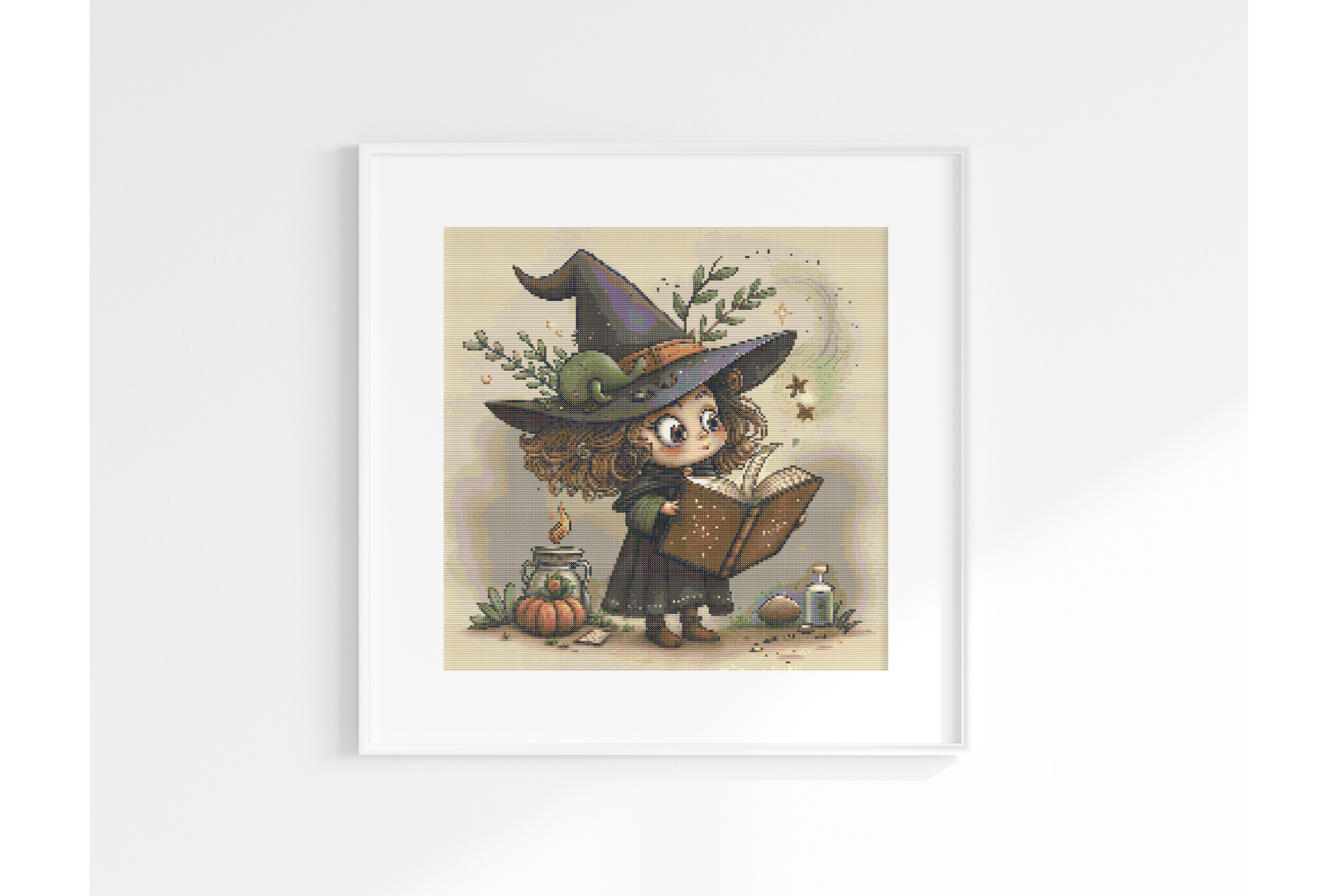 Bookish Wizard Cross Stitch Chart