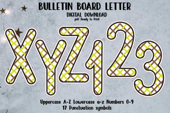 Bulletin Board Alphabet Letters Decor