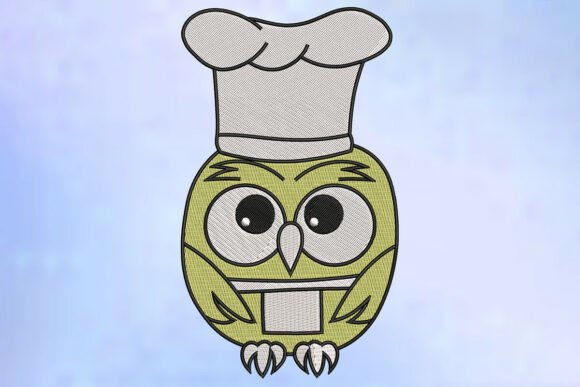 Chef Owl Embroidery Design